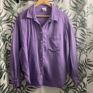 GAP Purple Crew Neck Top